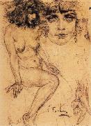 Nikolay Fechin Nude Face and hands oil painting